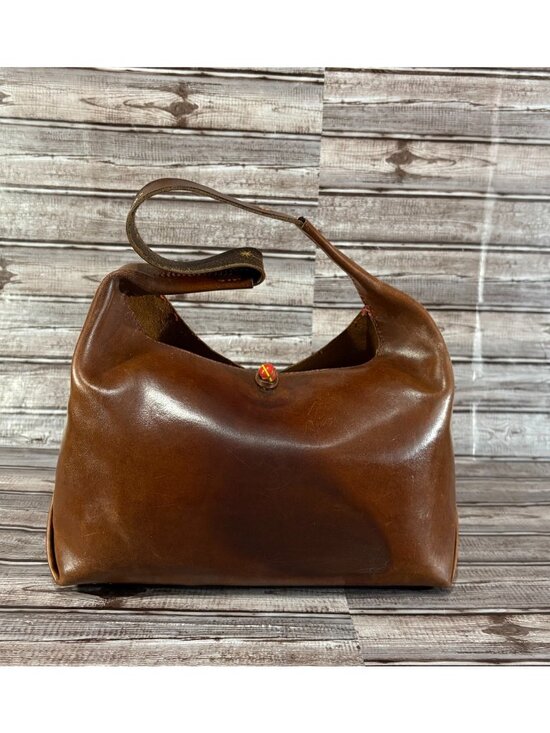 Henry Cuir Handbags - Henry Cuir Leather zip Tote Bag color Brown made in Italy